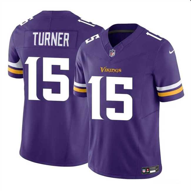 Men & Women & Youth Minnesota Vikings #15 Dallas Turner Purple 2024 Draft F.U.S.E. Vapor Untouchable Limited Stitched Jersey->minnesota vikings->NFL Jersey